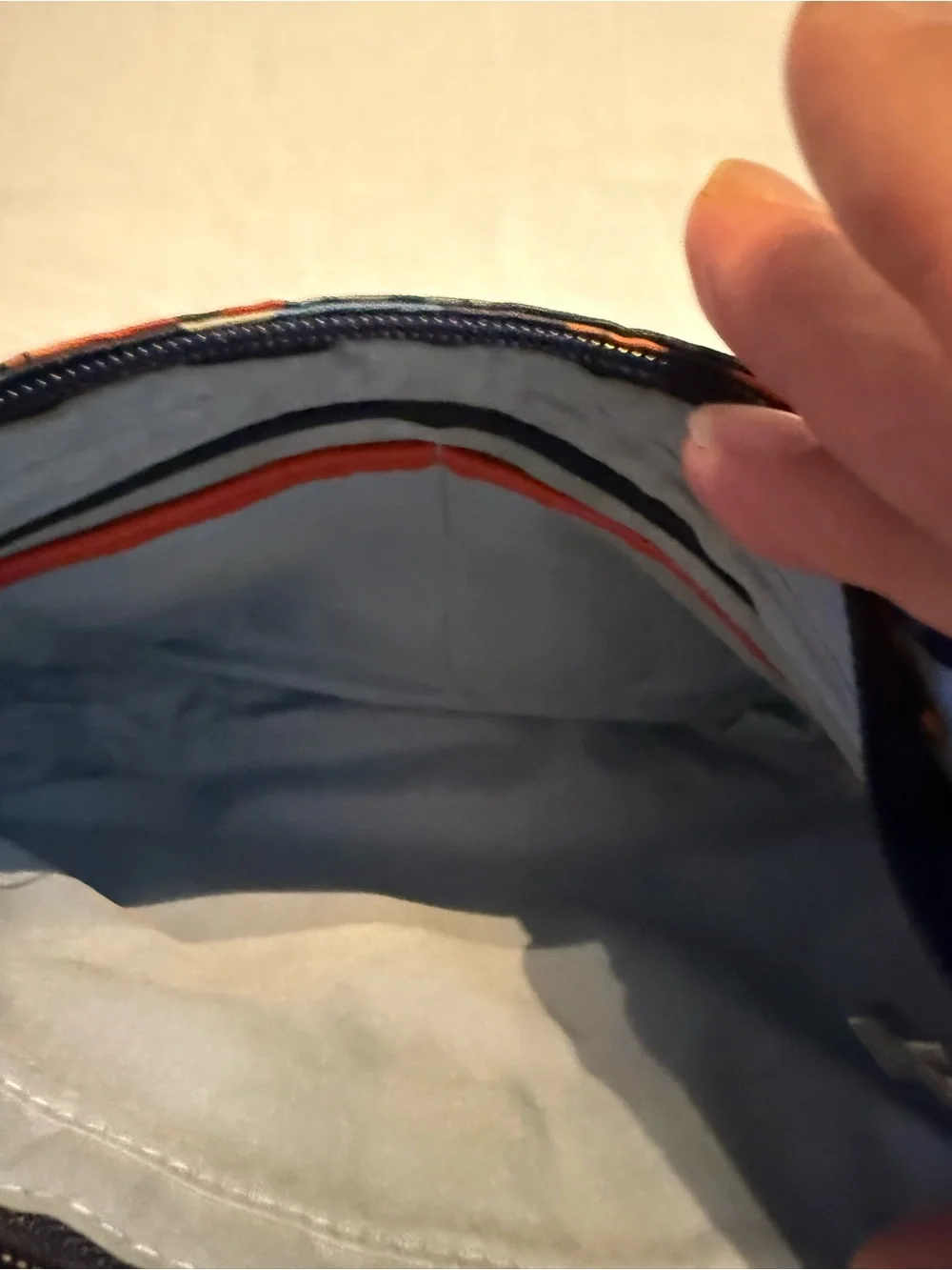 Baggallini Floral Crossbody Bag Navy Blue Orange Large Lightweight Travel Purse